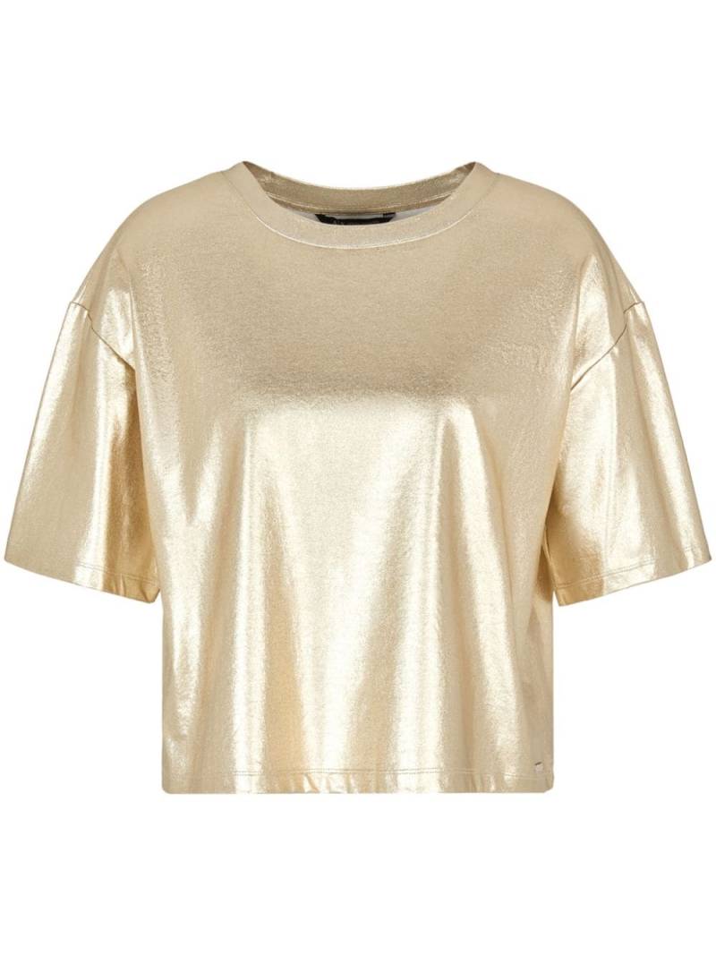 Armani Exchange metallic cotton t-shirt - Gold von Armani Exchange