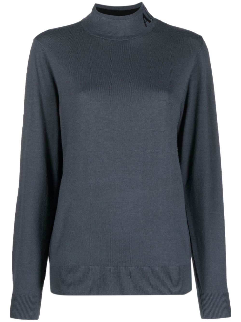 Armani Exchange mock-neck fine-knit jumper - Blue von Armani Exchange