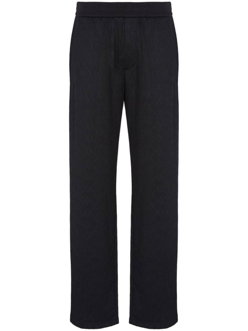 Armani Exchange monogram drawstring track pants - Black von Armani Exchange