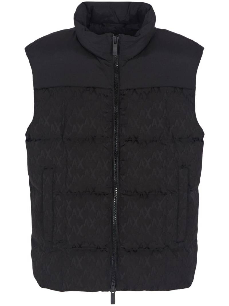 Armani Exchange monogram gilet - Black von Armani Exchange