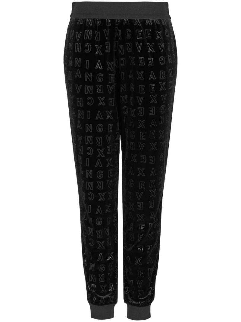 Armani Exchange monogram-pattern joggers - Black von Armani Exchange