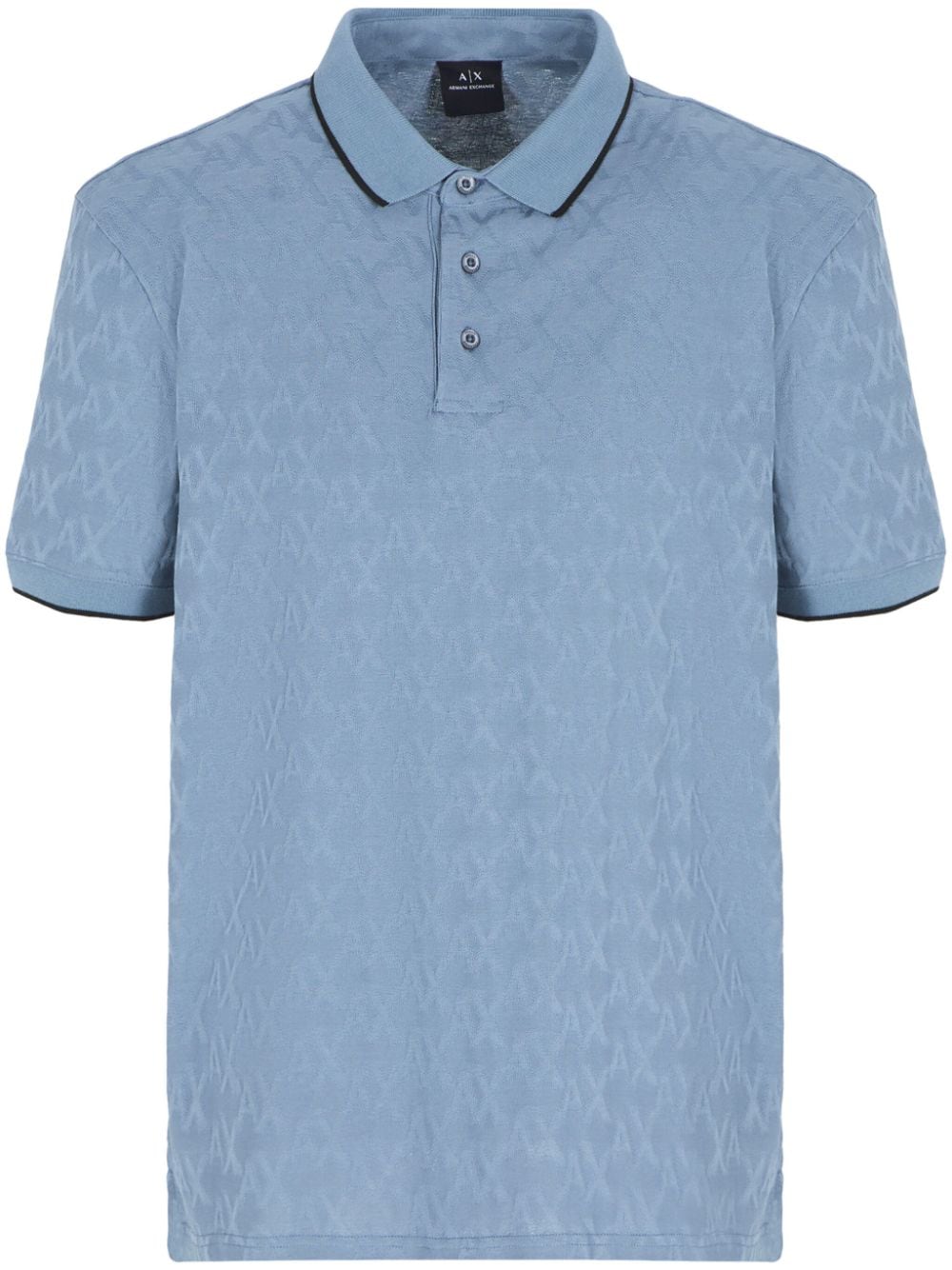 Armani Exchange monogram polo shirt - Blue von Armani Exchange