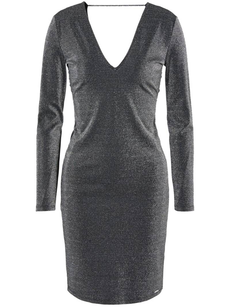 Armani Exchange open-back v-neck dress - Silver von Armani Exchange