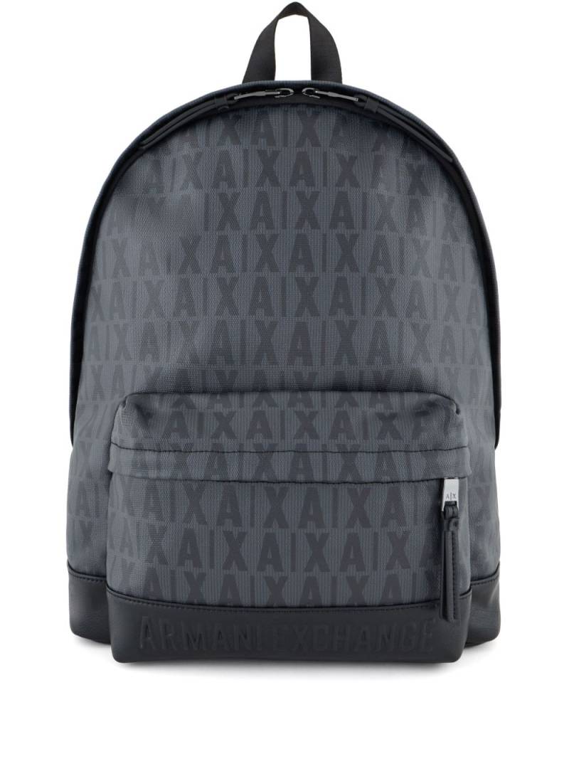 Armani Exchange patterned jacquard backpack - Grey von Armani Exchange