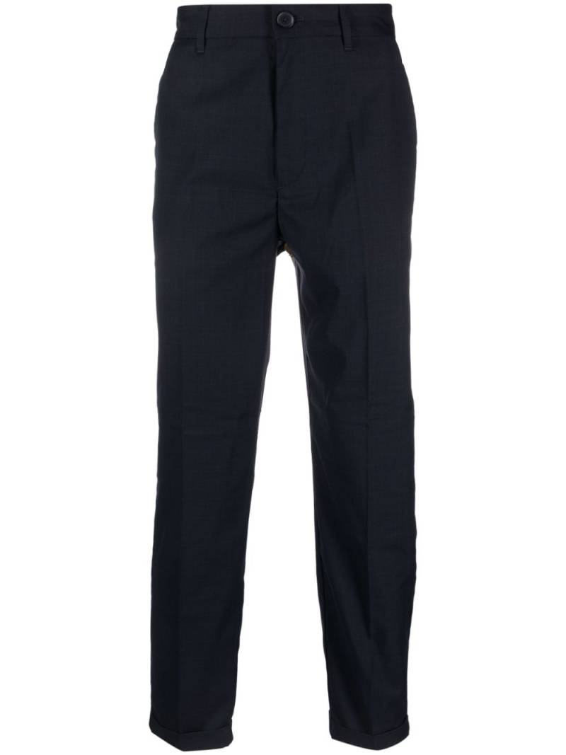 Armani Exchange pleat-detailing tapered trousers - Blue von Armani Exchange