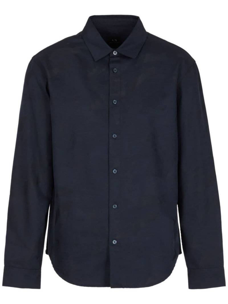 Armani Exchange printed long-sleeve shirt - Blue von Armani Exchange