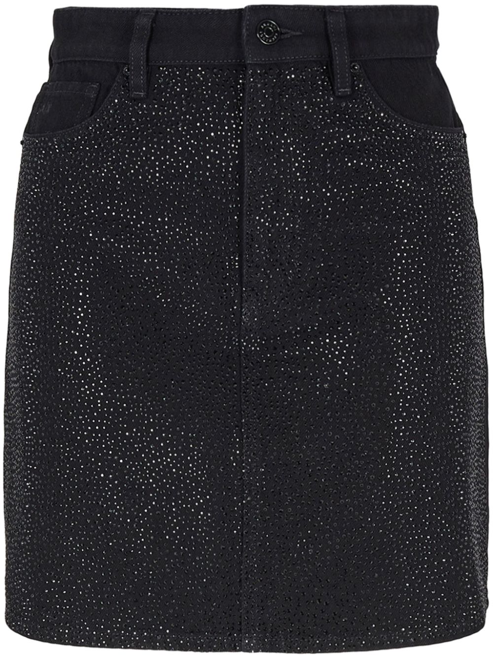 Armani Exchange rhinestone-embellished mini skirt - Black von Armani Exchange