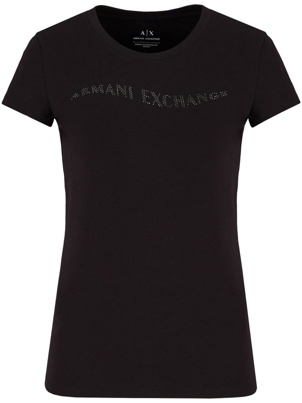 Armani Exchange rhinestone embellished t-shirt - Black von Armani Exchange