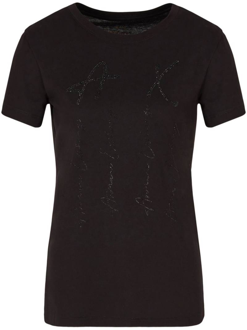 Armani Exchange rhinestone embellished t-shirt - Black von Armani Exchange