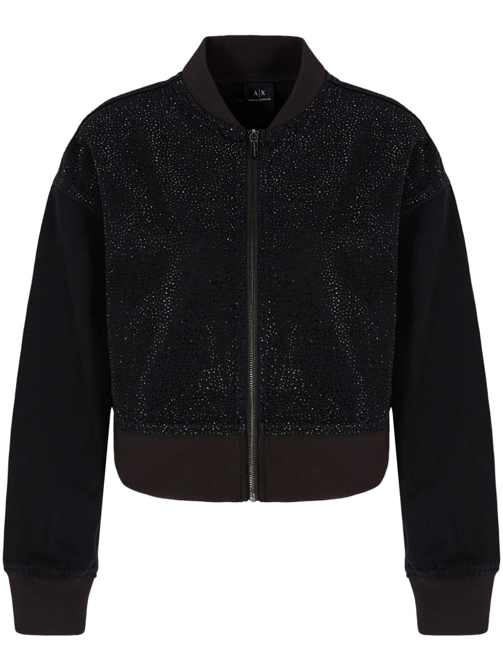 Armani Exchange rhinestone zipped jacket - Black von Armani Exchange