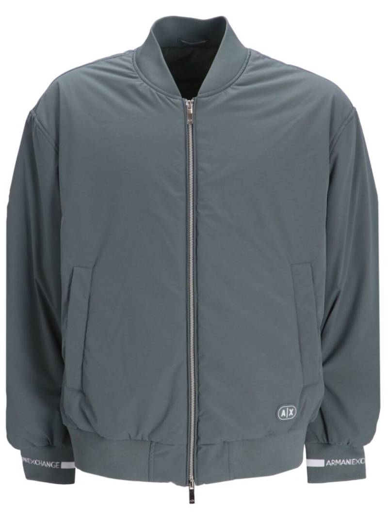 Armani Exchange rubberised-logo bomber jacket - Grey von Armani Exchange