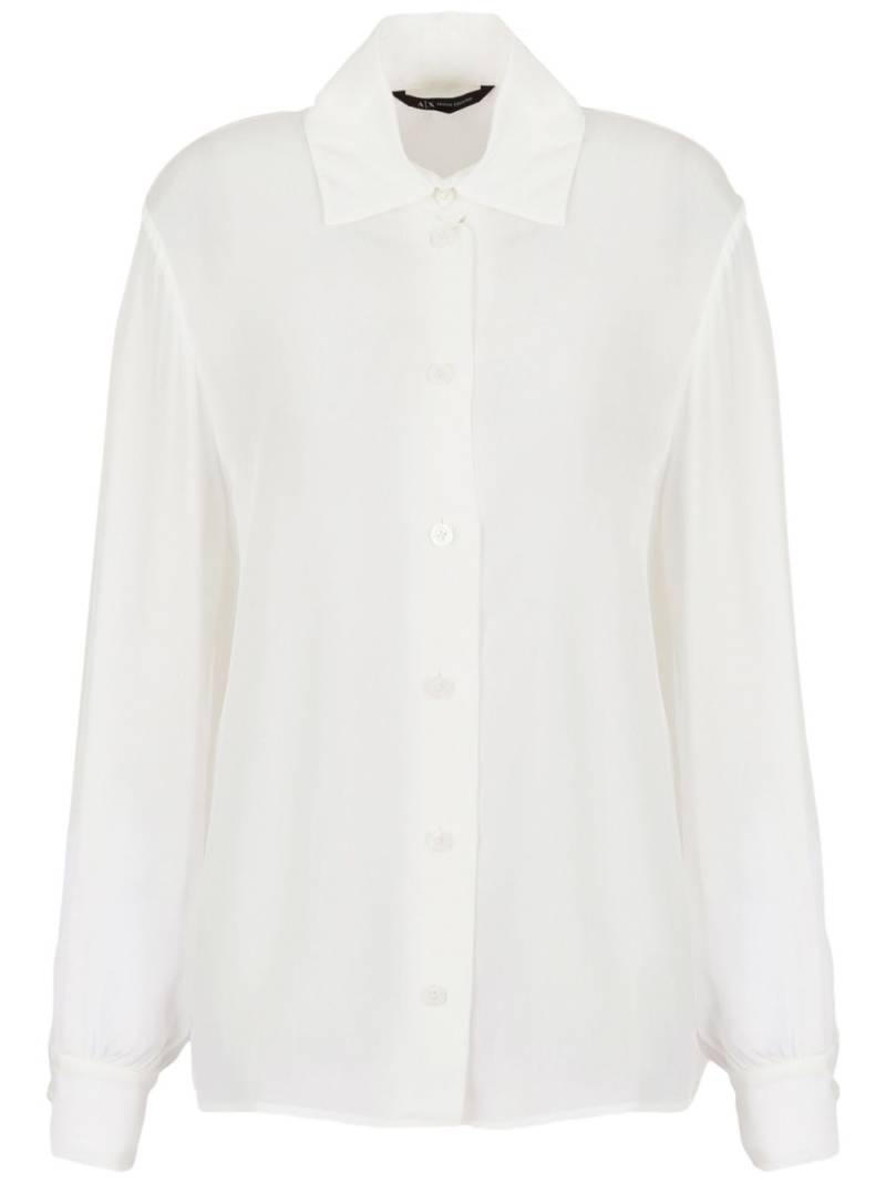 Armani Exchange semi-sheer crepe shirt - Neutrals von Armani Exchange