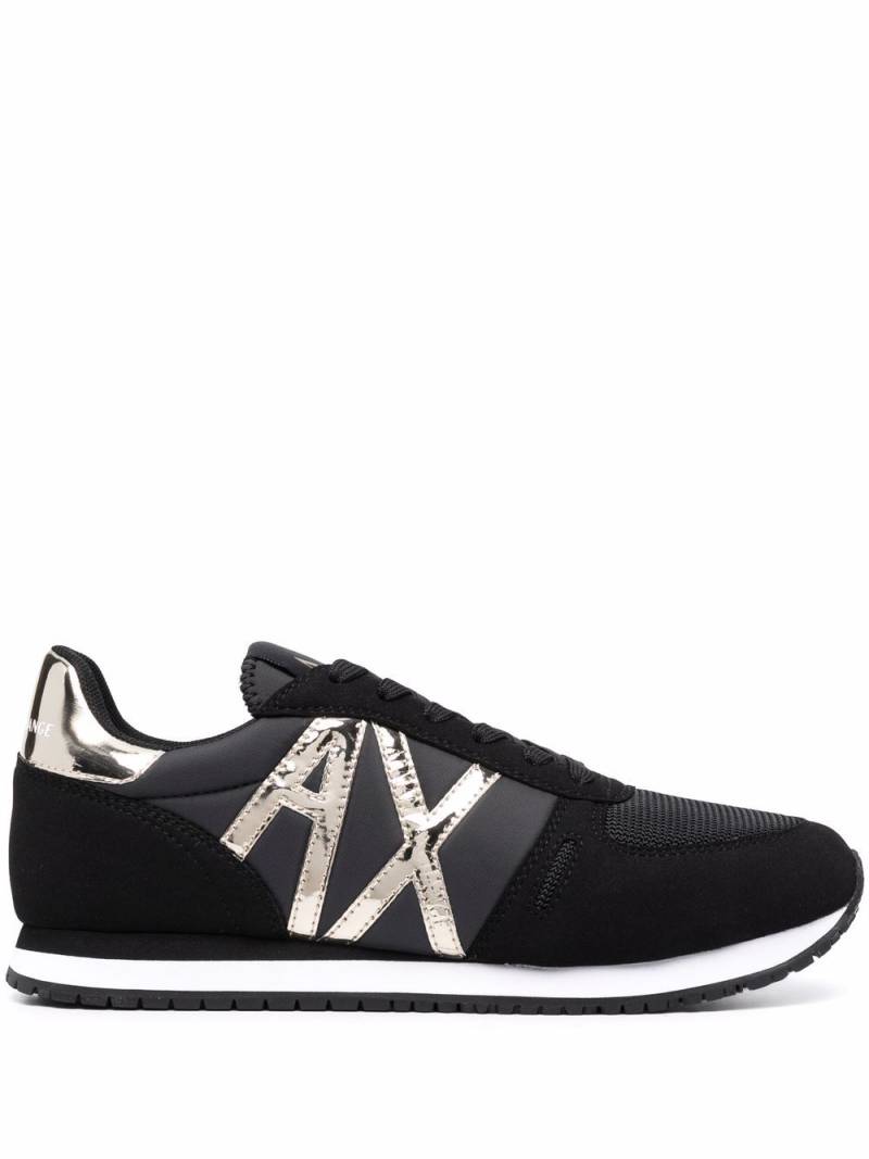 Armani Exchange side logo-print sneakers - Black von Armani Exchange