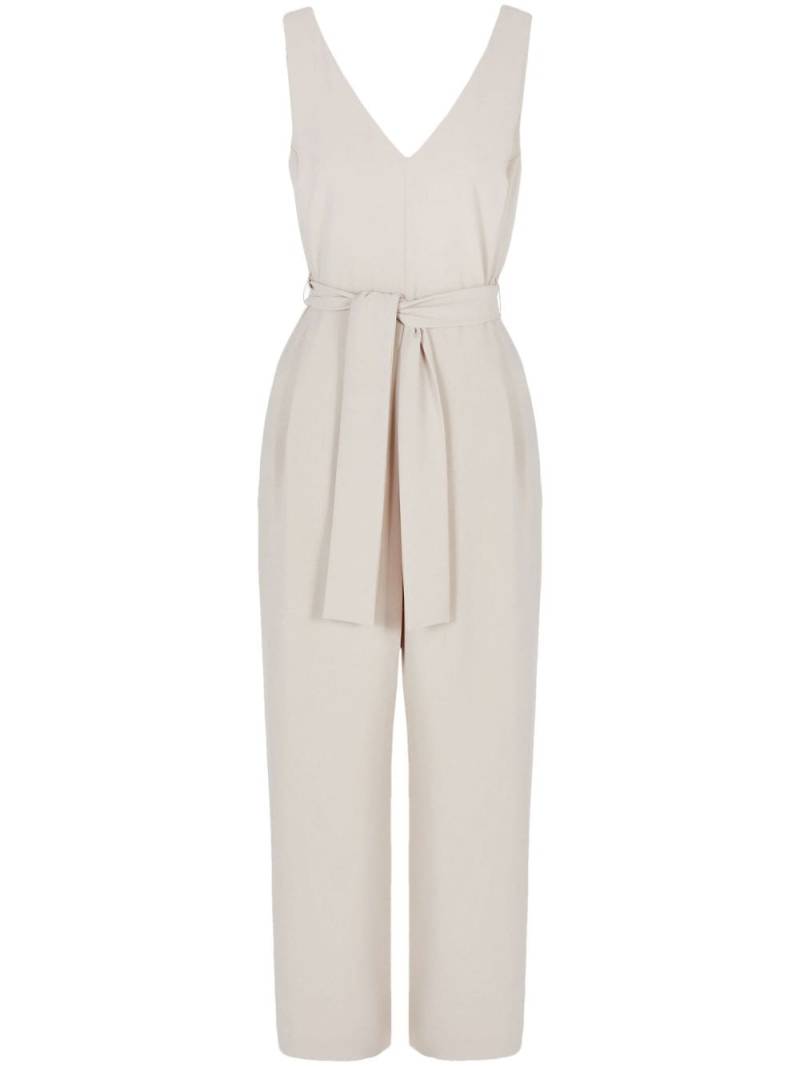 Armani Exchange sleeveless belted jumpsuit - Neutrals von Armani Exchange