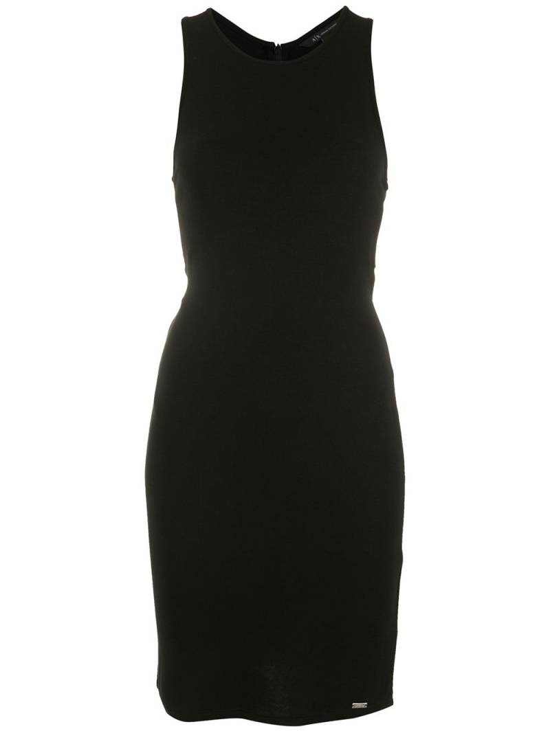 Armani Exchange sleeveless fitted midi dress - Black von Armani Exchange