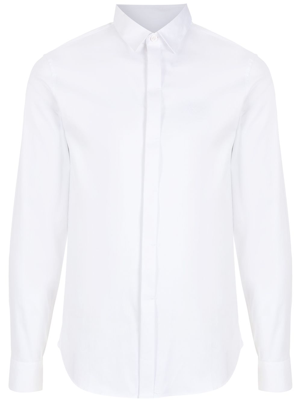 Armani Exchange slim-cut tailored long-sleeve shirt - White von Armani Exchange