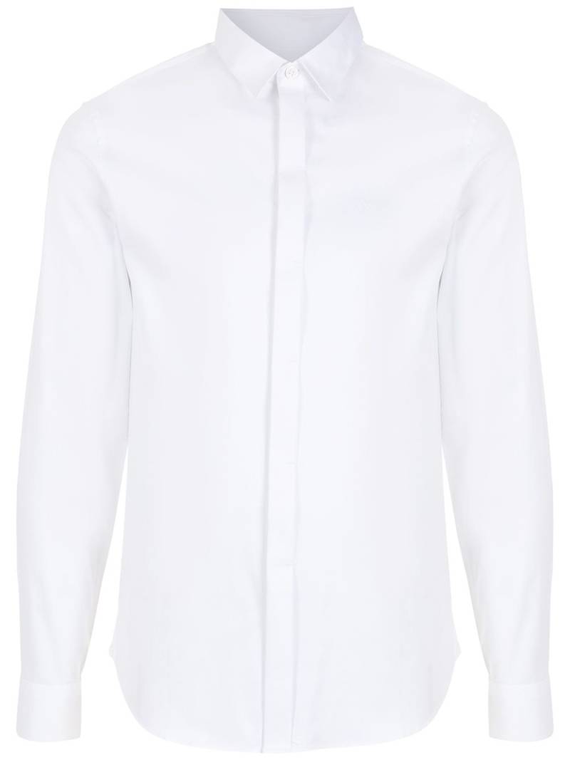 Armani Exchange slim-cut tailored long-sleeve shirt - White von Armani Exchange