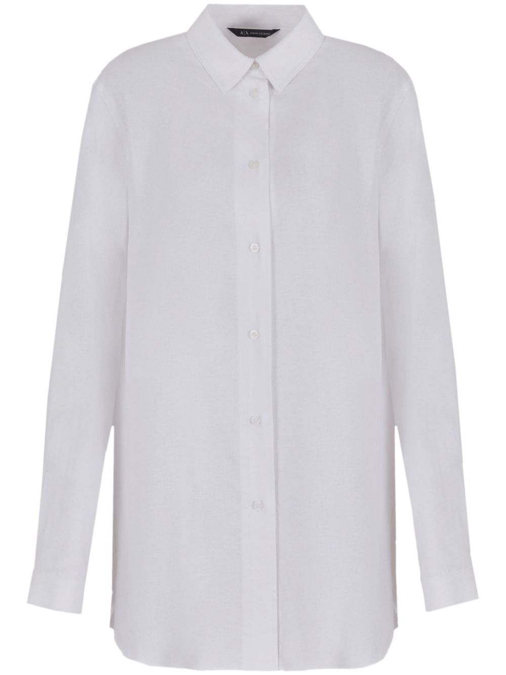 Armani Exchange slub linen-blend shirt - White von Armani Exchange