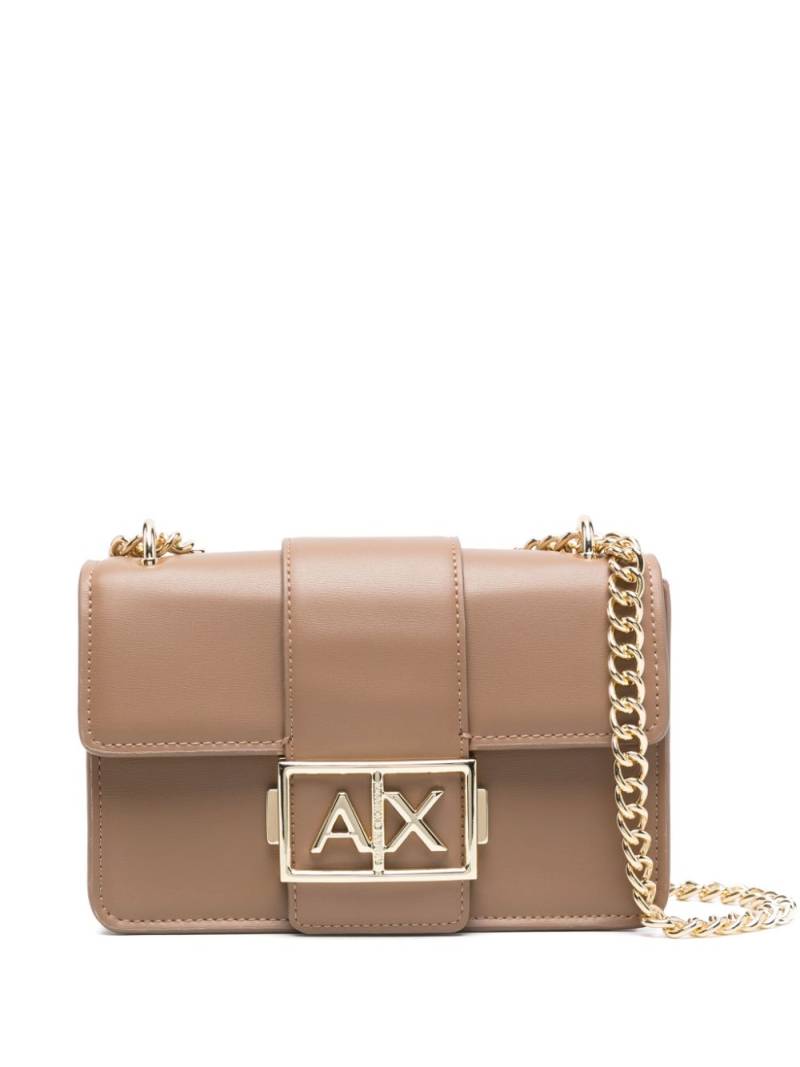 Armani Exchange logo-plaque cross body bag - Brown von Armani Exchange