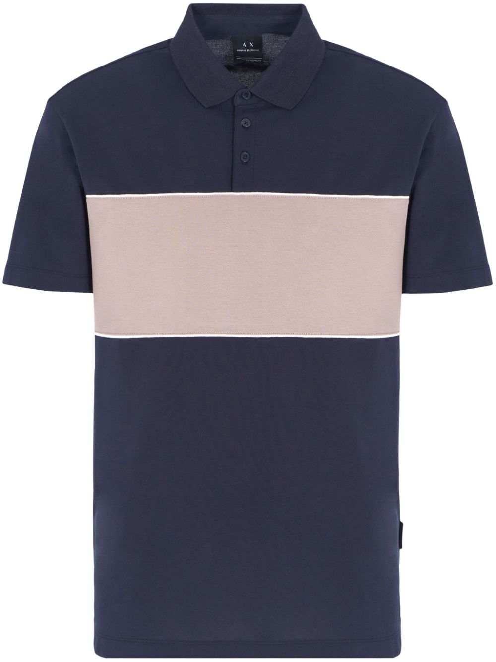 Armani Exchange two-tone polo shirt - Blue von Armani Exchange