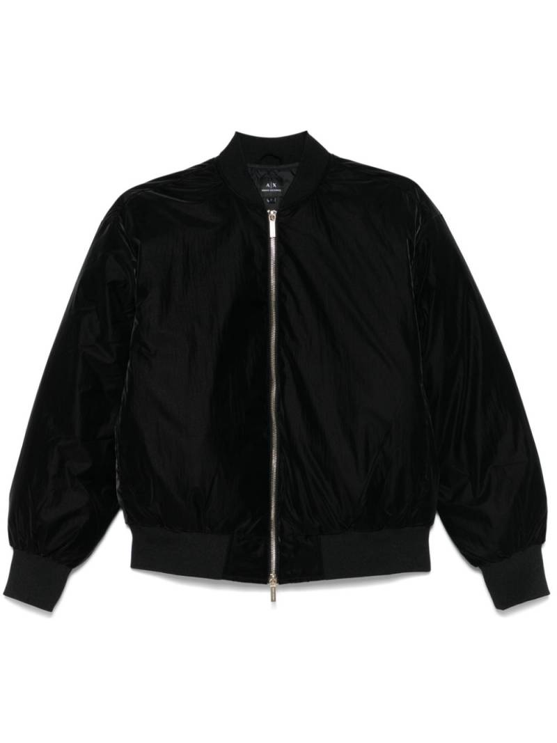 Armani Exchange velvet-effect jacket - Black von Armani Exchange