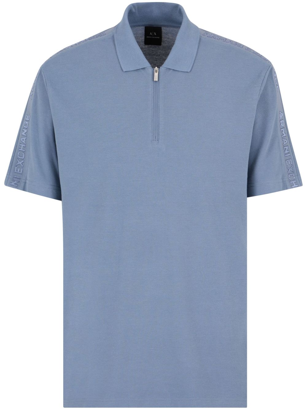 Armani Exchange zip-down polo shirt - Blue von Armani Exchange