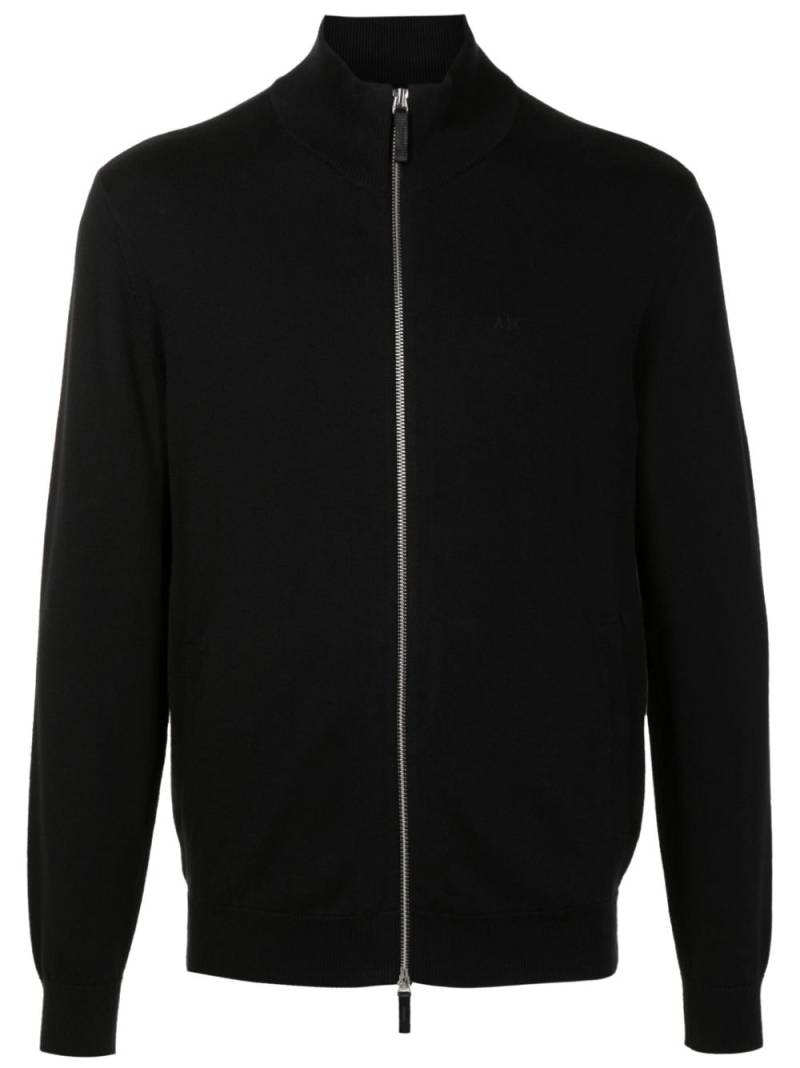 Armani Exchange zip-up knitted jacket - Black von Armani Exchange