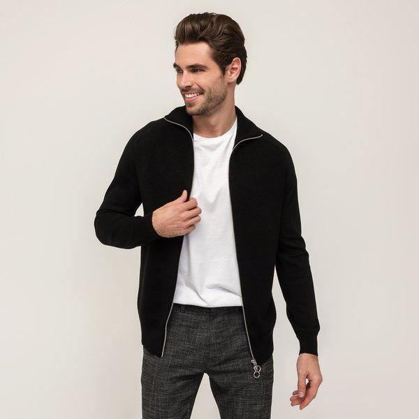 Lange Strickjacke, Langarm Herren Schwarz L von Armani Exchange