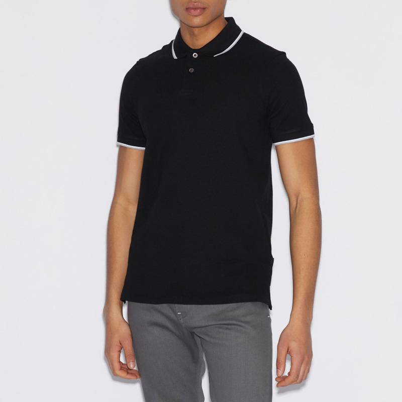 Armani Exchange - Poloshirt, Modern Fit, kurzarm, für Herren, Black, Größe M von Armani Exchange