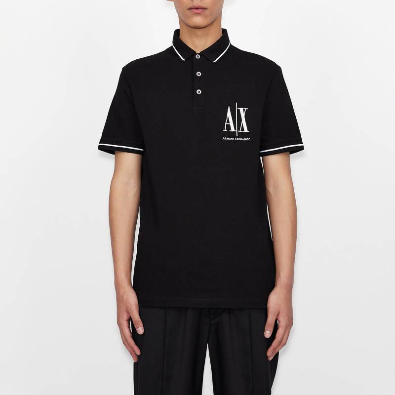 Armani Exchange - Poloshirt, kurzarm, für Herren, Black, Größe M von Armani Exchange