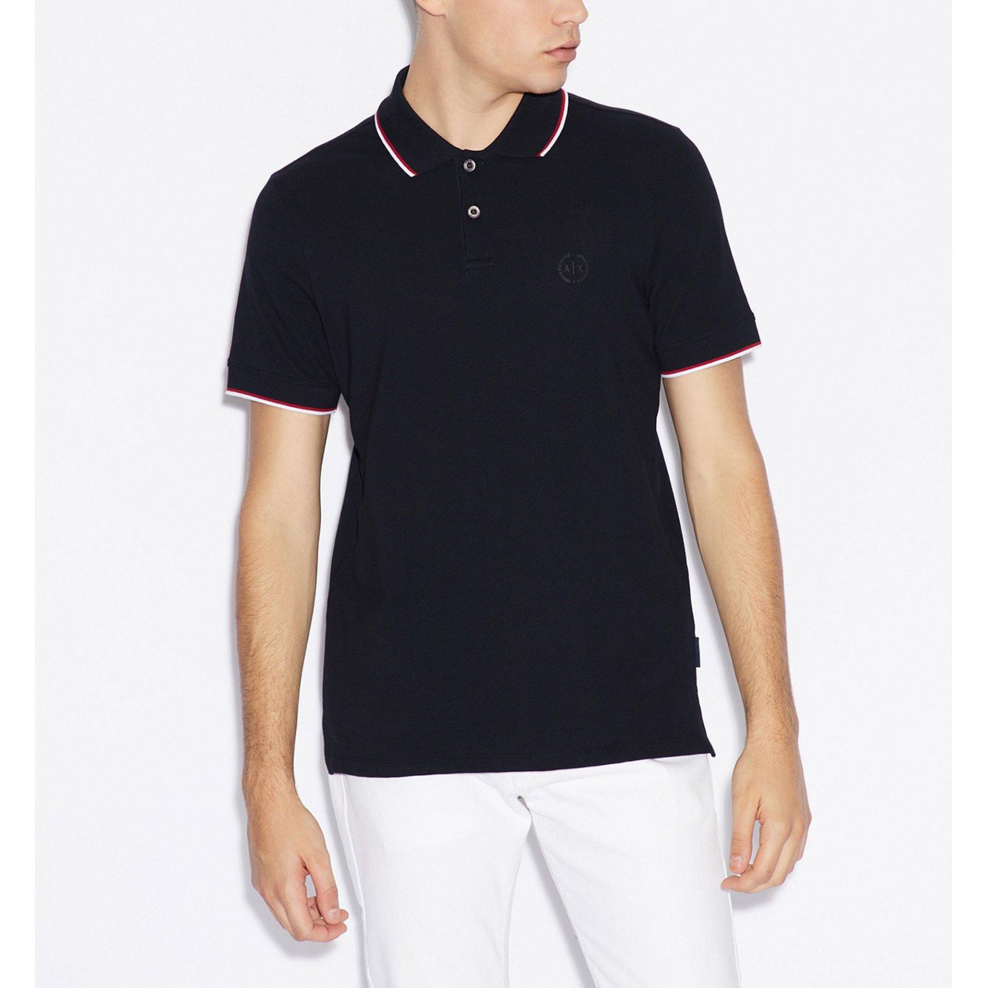 Armani Exchange - Poloshirt, Modern Fit, kurzarm, für Herren, Marine, Größe M von Armani Exchange