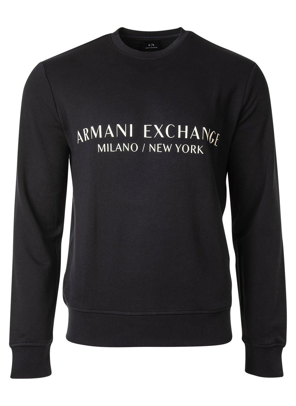 Sweatshirt Bequem Sitzend Herren Blau L von Armani Exchange