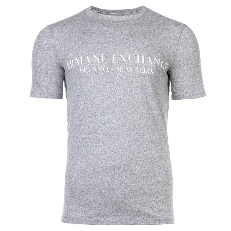 T-shirt Sportlich Bequem Sitzend Herren Grau L von Armani Exchange