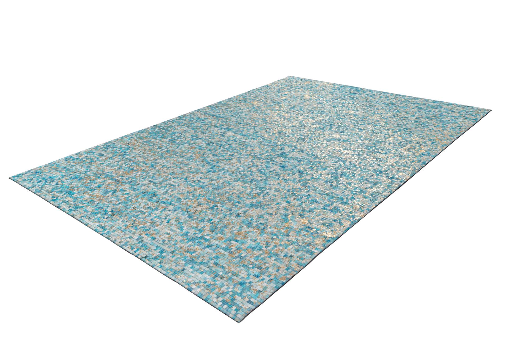 Arte Espina Teppich »Finish 100«, rechteckig, natürlicher Lederteppich,mit glänzender Metallic-Farbe,Rücken aus Filz von Arte Espina