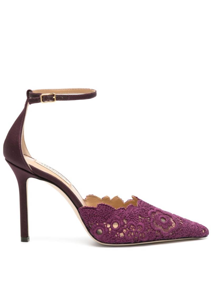 Arteana Amalfi D'Orsay 95mm lace pumps - Purple von Arteana