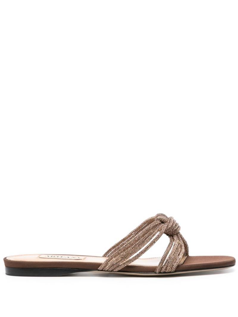 Arteana Capri flat slides - Brown von Arteana