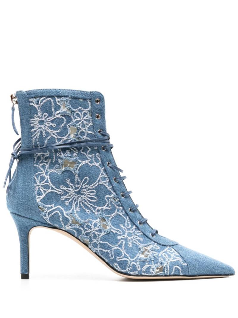 Arteana Torino 75mm denim boots - Blue von Arteana