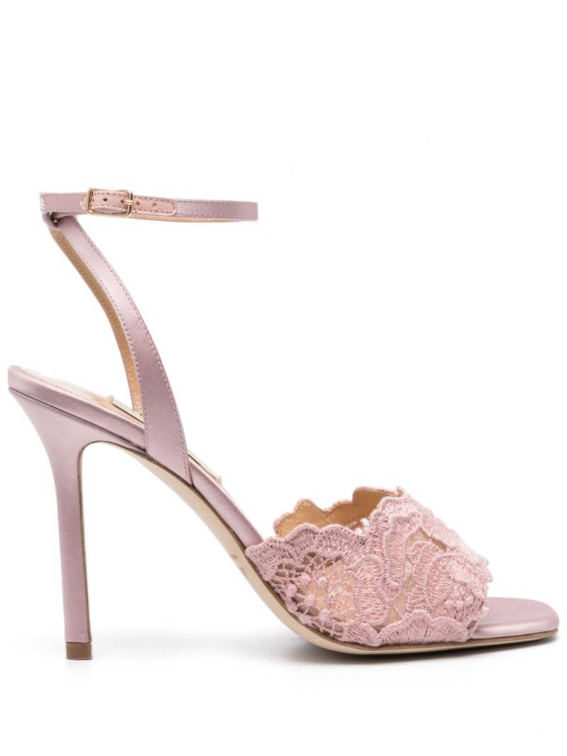 Arteana floral-lace strap 105mm sandals - Pink von Arteana