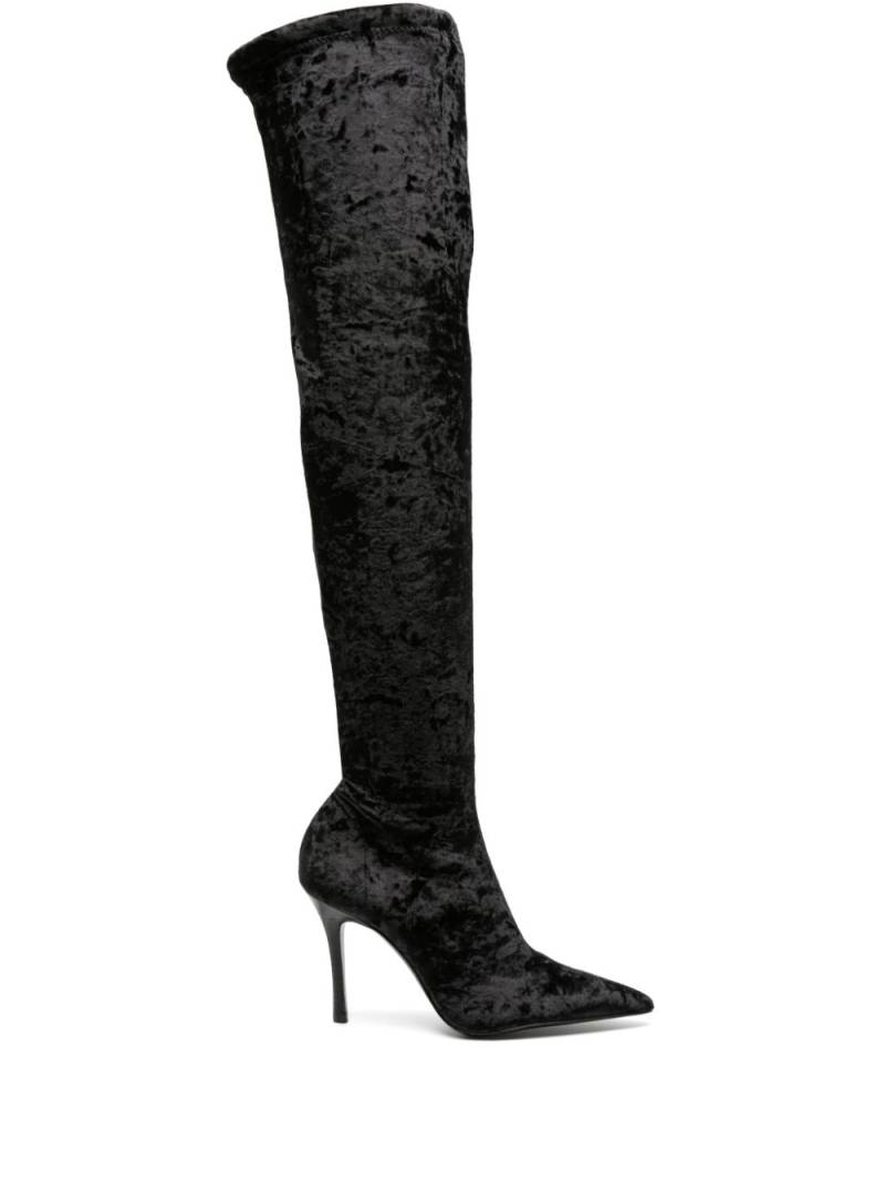 Arteana over-the-knee velvet boots - Black von Arteana