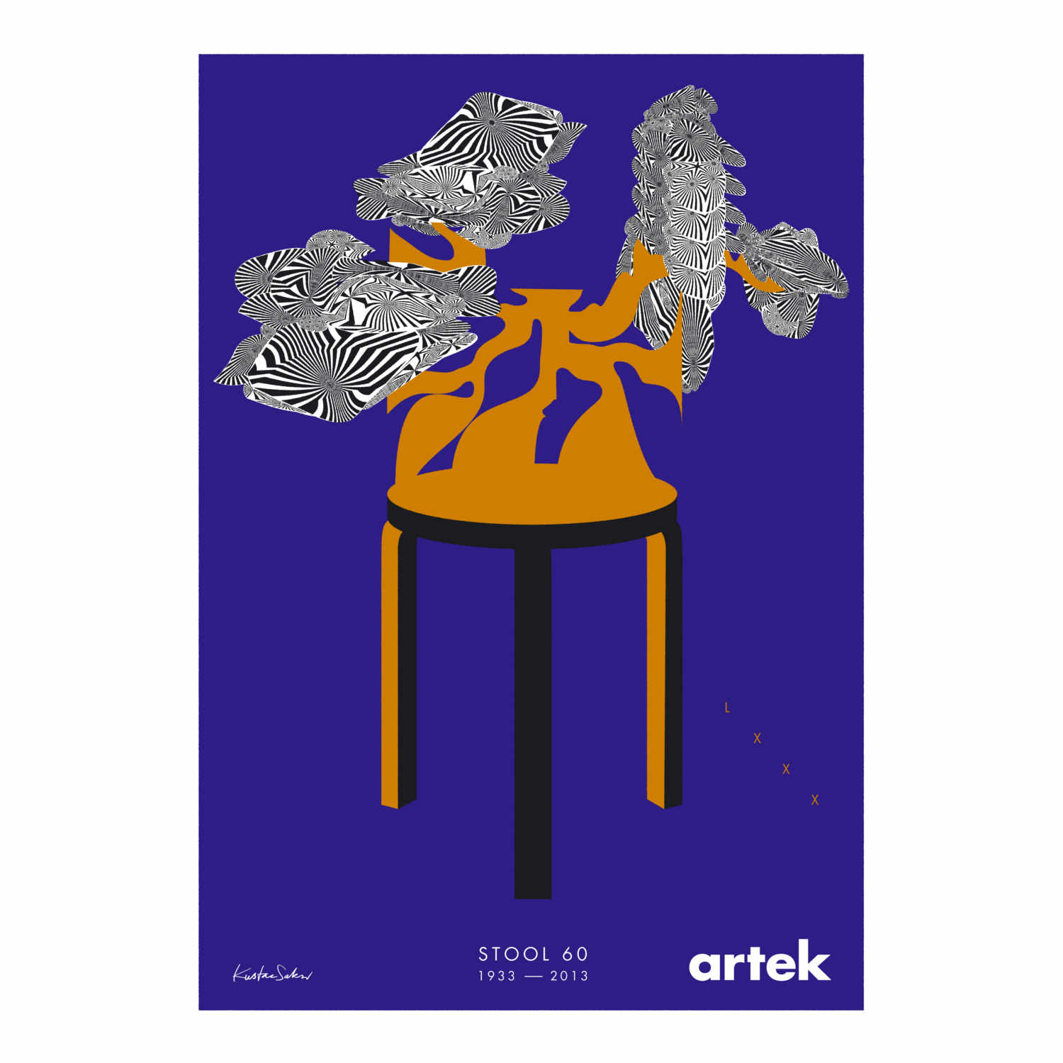 80 Years Stool 60 Kustaa Saksi Poster von Artek