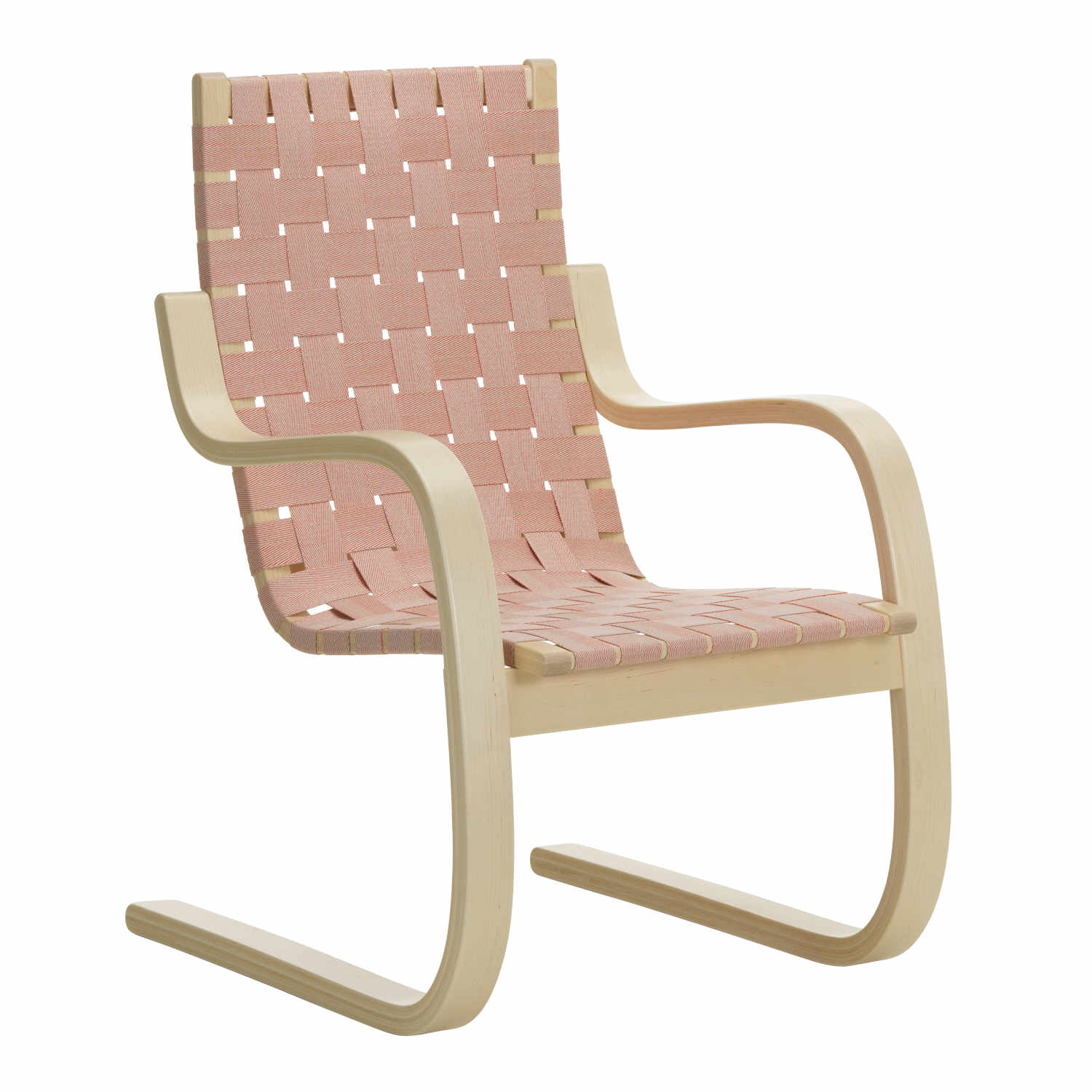 Armchair 406 Sessel, Farbe rot-natural von Artek