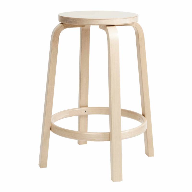 Bar Stool 64 Barhocker, Höhe 65 cm, Farbe natur lackiert von Artek