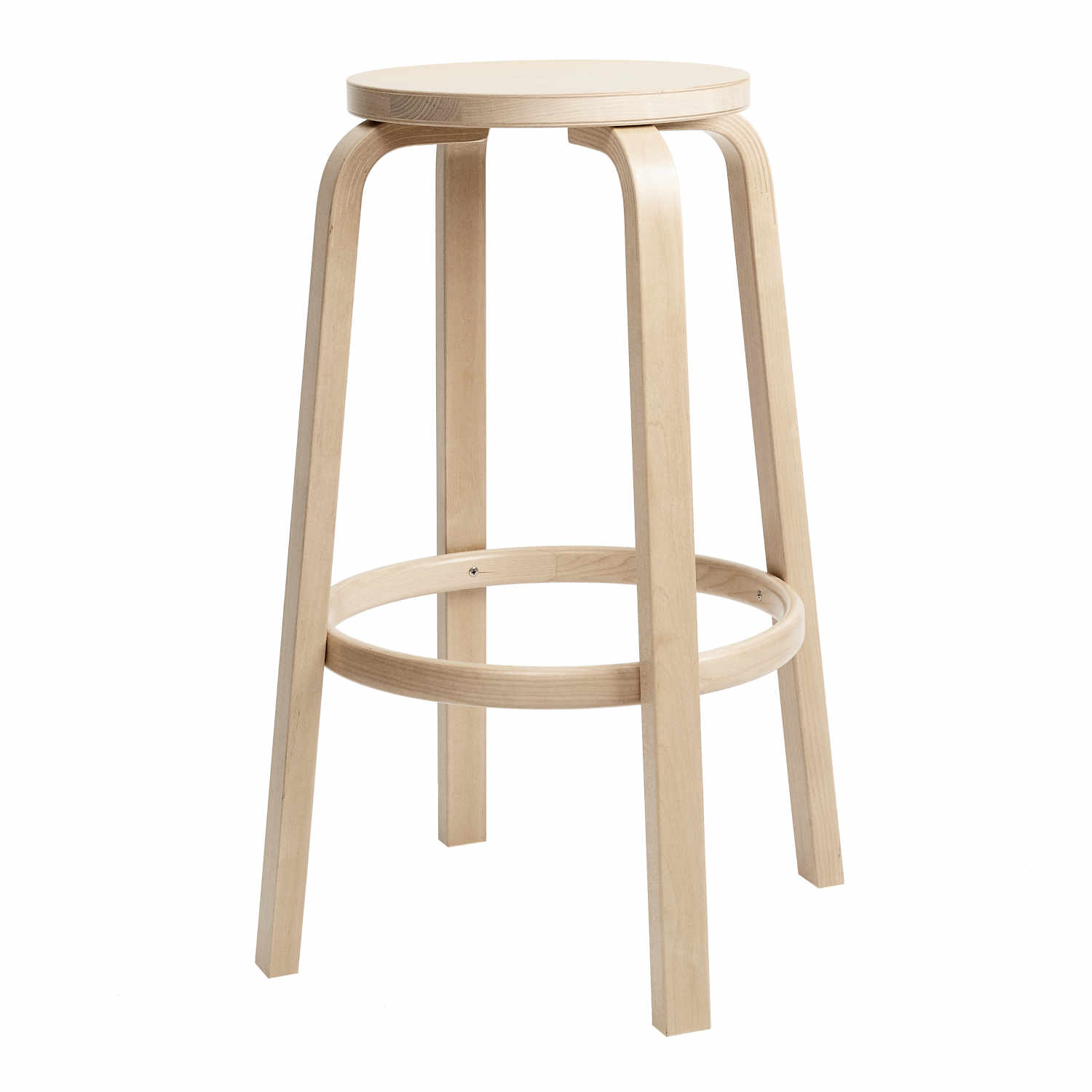 Bar Stool 64 Barhocker, Höhe 75 cm, Farbe natur lackiert von Artek