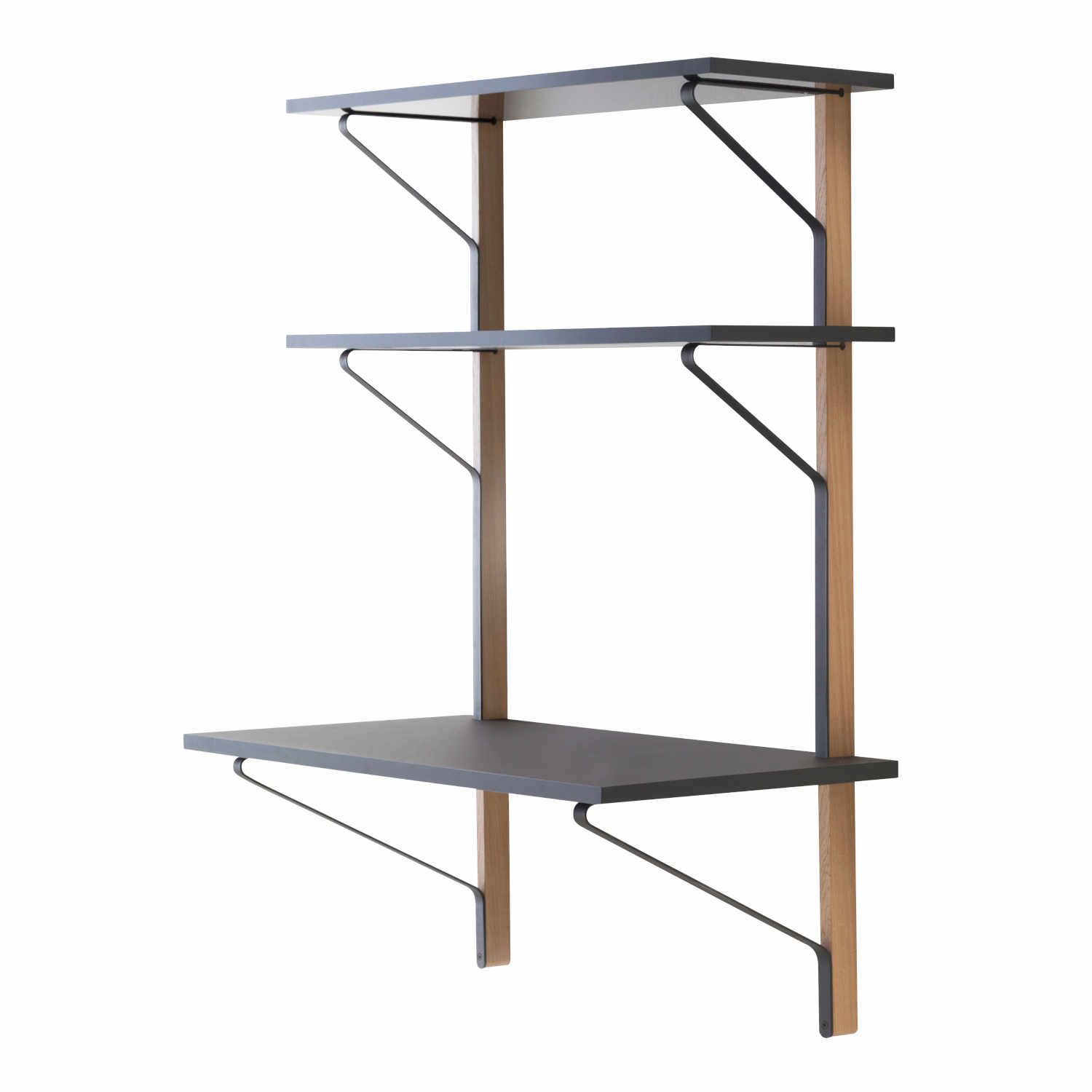 Kaari Wall Shelf with Desk Wandregal, Grösse b. 100 cm von Artek