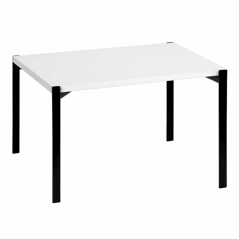 Kiki Low Table Couchtisch, Grösse l. 60 cm, Tischplatte hpl weiss von Artek