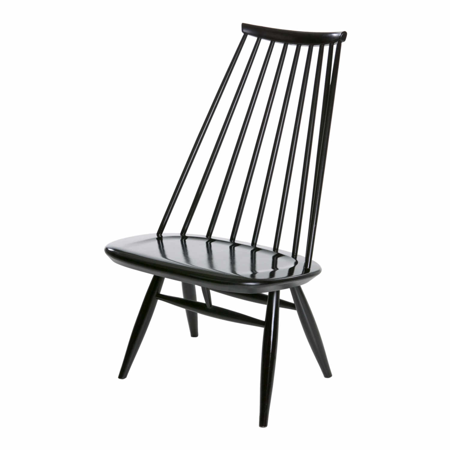 Mademoiselle Lounge Chair Sessel, Farbe schwarz lackiert von Artek