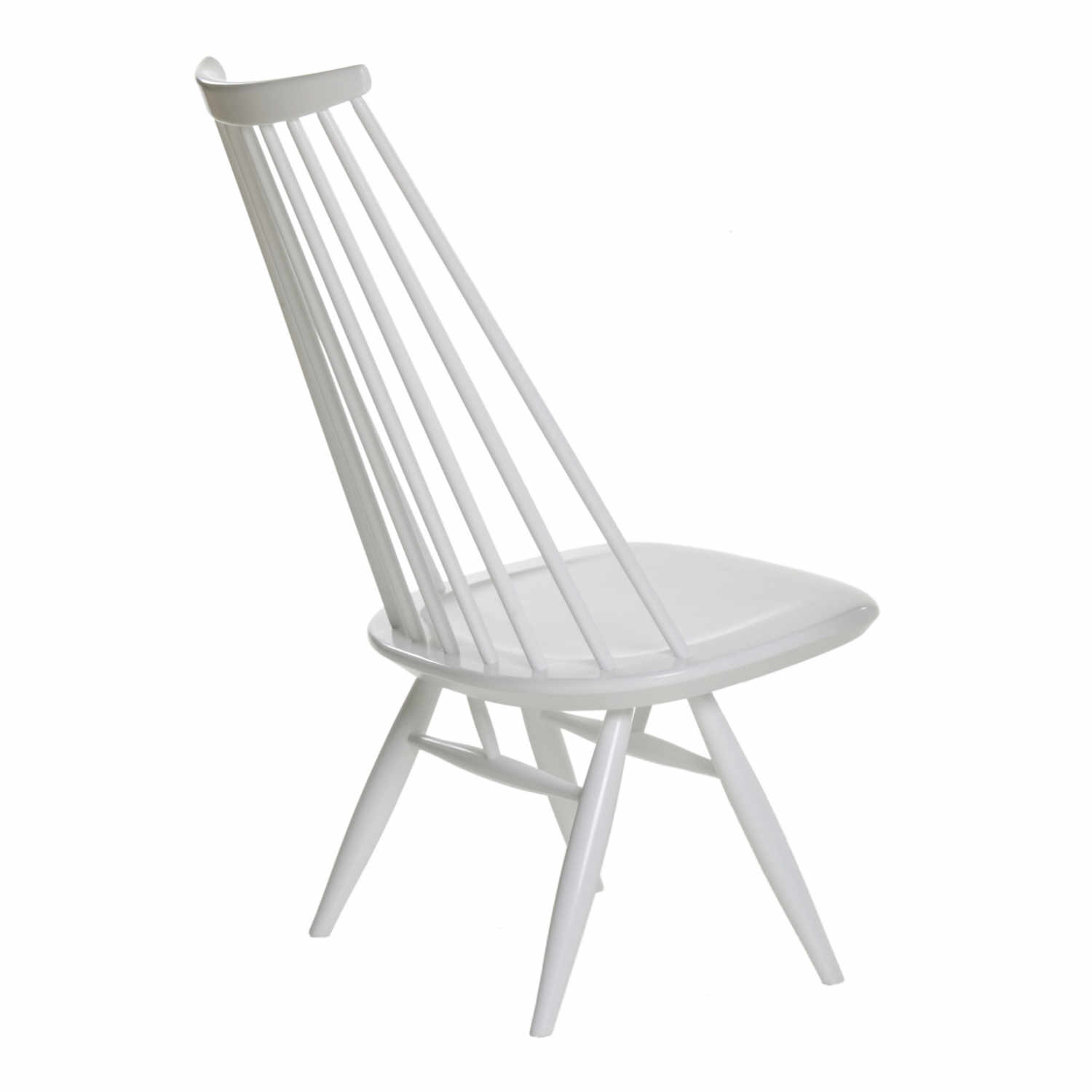 Mademoiselle Lounge Chair Sessel, Farbe weiss lackiert von Artek