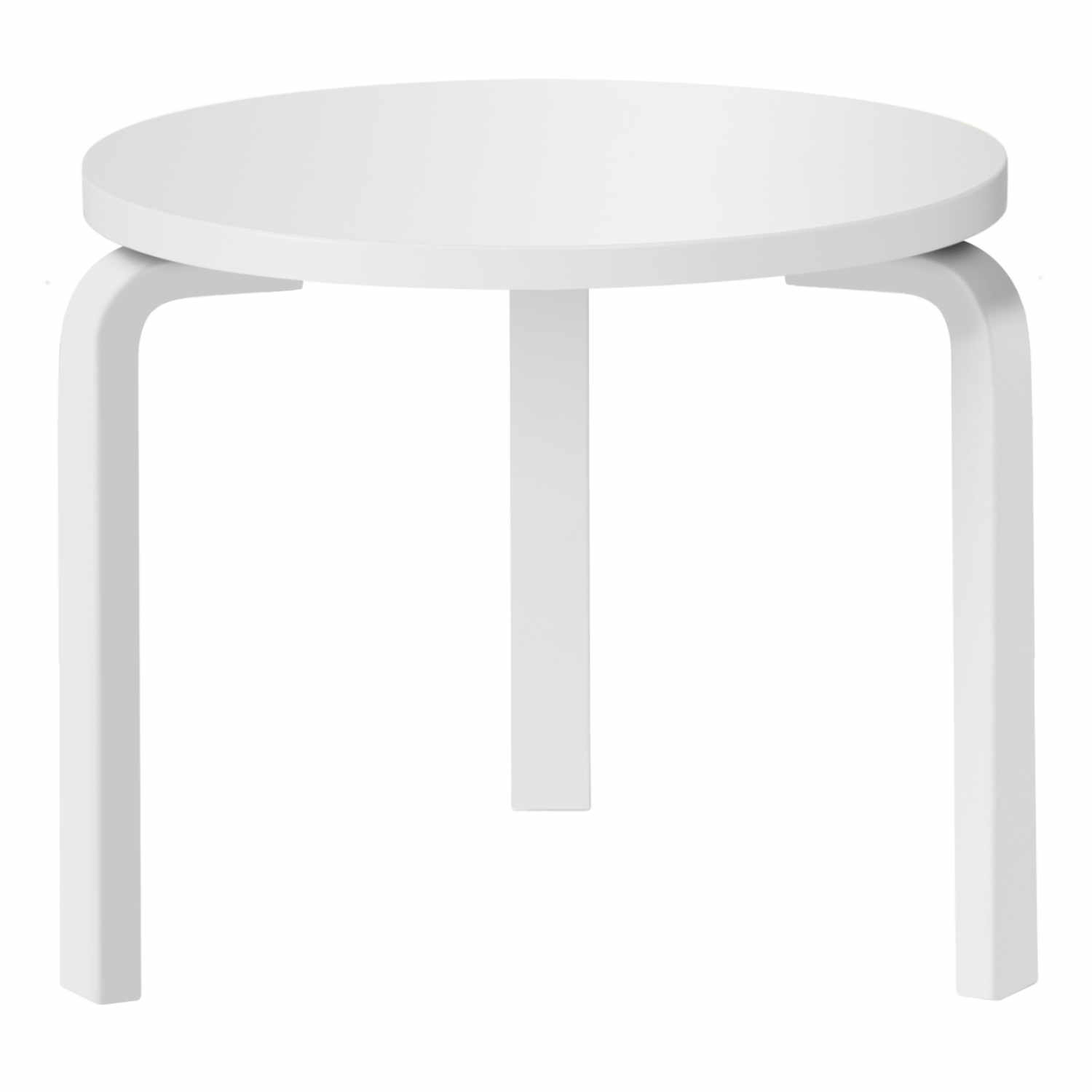 Table 90D Beistelltisch, Ausführung birke, weiss lackiert von Artek