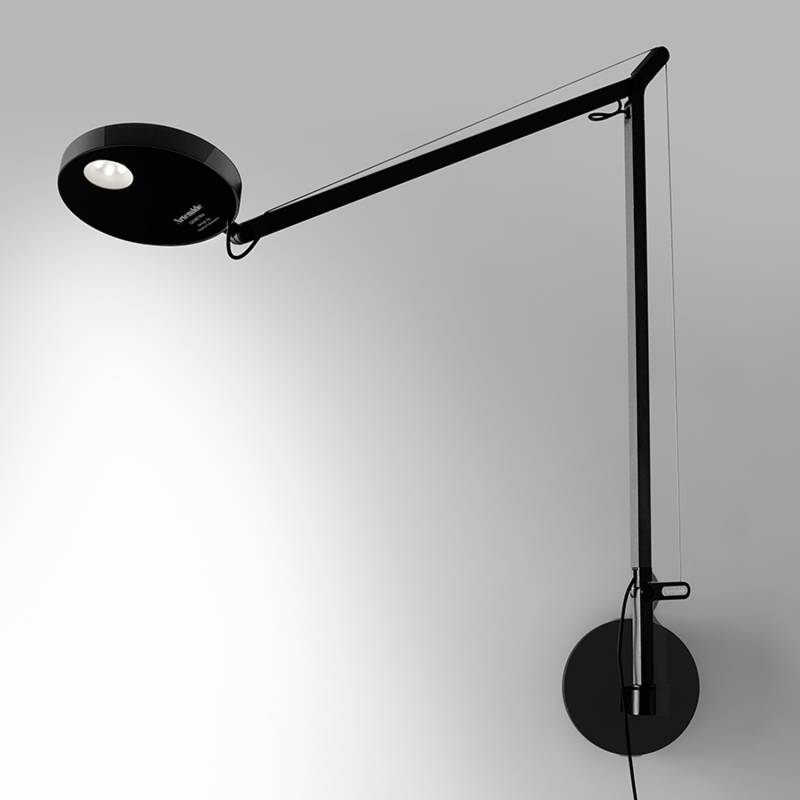 Demetra Wall LED Wandleuchte, Lichtfarbe 3000k, Farbe schwarz matt, Anwesenheitssensor ohne von Artemide