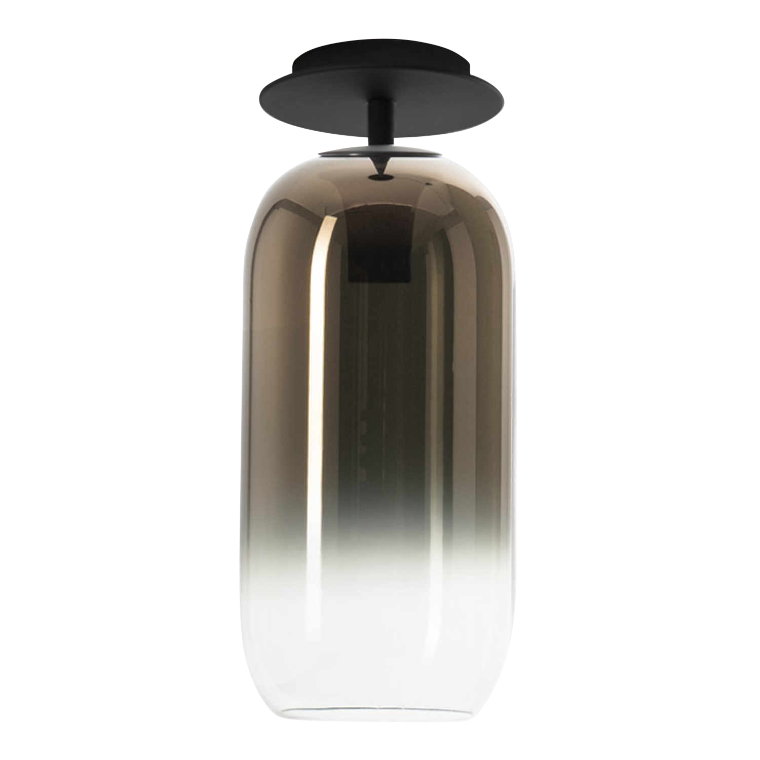Gople Ceiling Deckenleuchte, Diffusor kupferfarben, Struktur schwarz Gople Ceiling Deckenleuchte, Diffusor kupferfarben, Struktur schwarz von Artemide